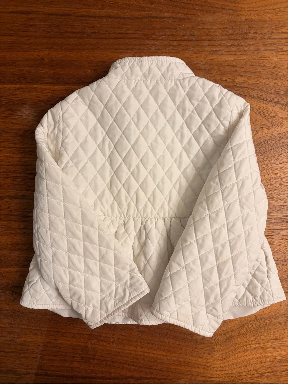 Il Gufo White Quilted Bow-Front Puffer Coat